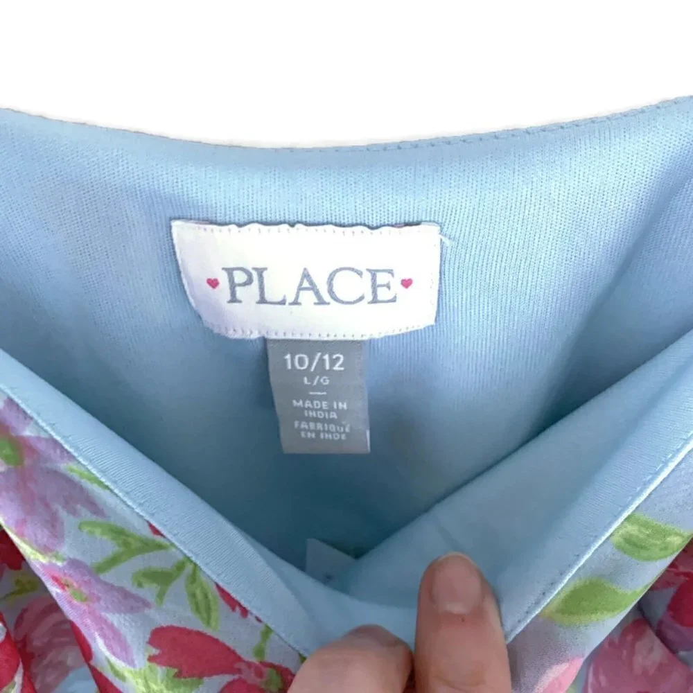 The Children's Place Dress Spring Floral Chiffon Size 10/12 NWT
